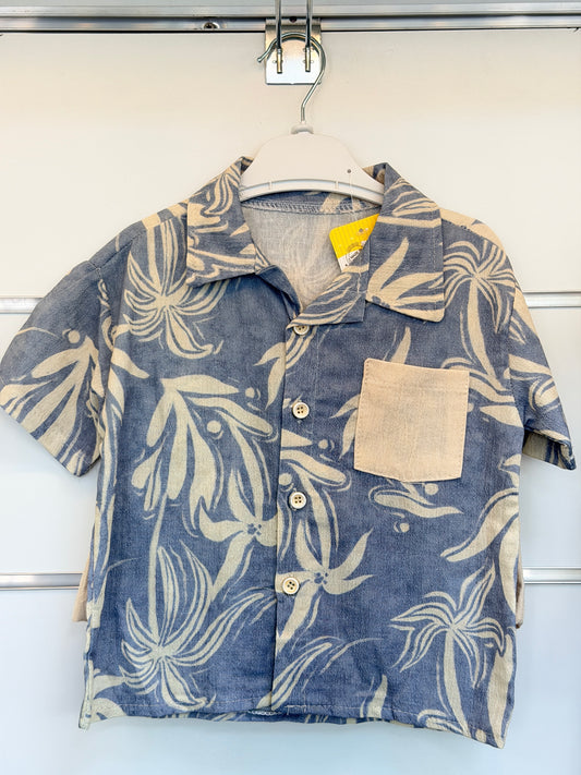 Hopini Tropical Zomerset – Blauw/Beige