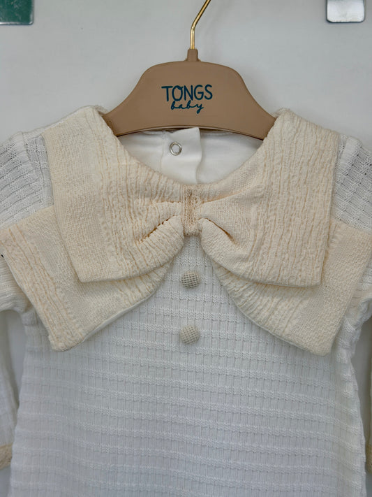 Tongs Babypakje met Kraag – Cream
