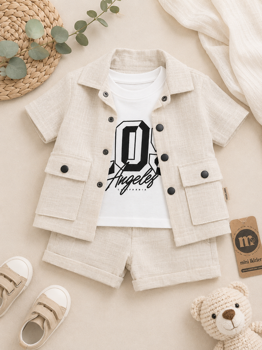 Mini İkizler 3-Delige Zomerset – Beige