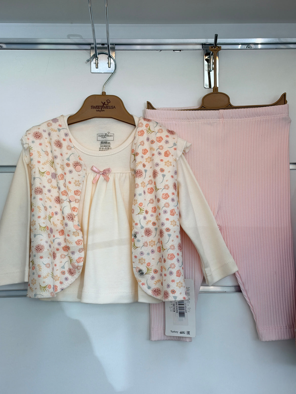 Sweet Melisa 3-Piece Baby Set – Floral Girl