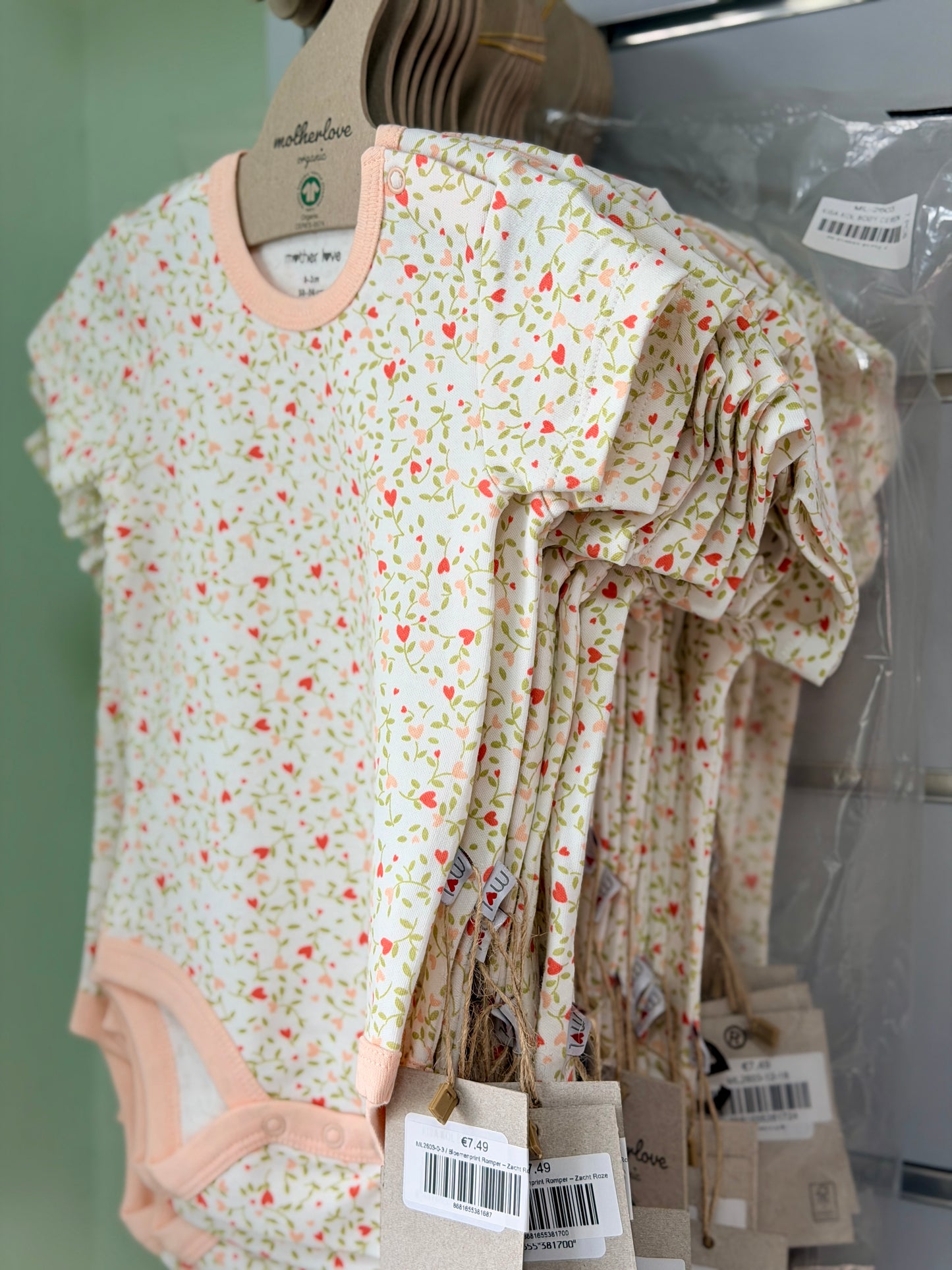 Floral Print Romper – Soft Pink