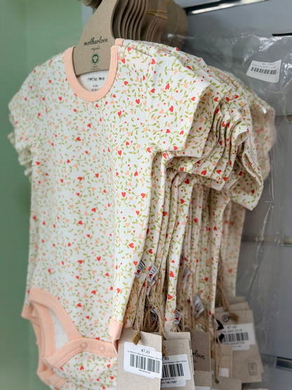 Floral Print Romper – Soft Pink