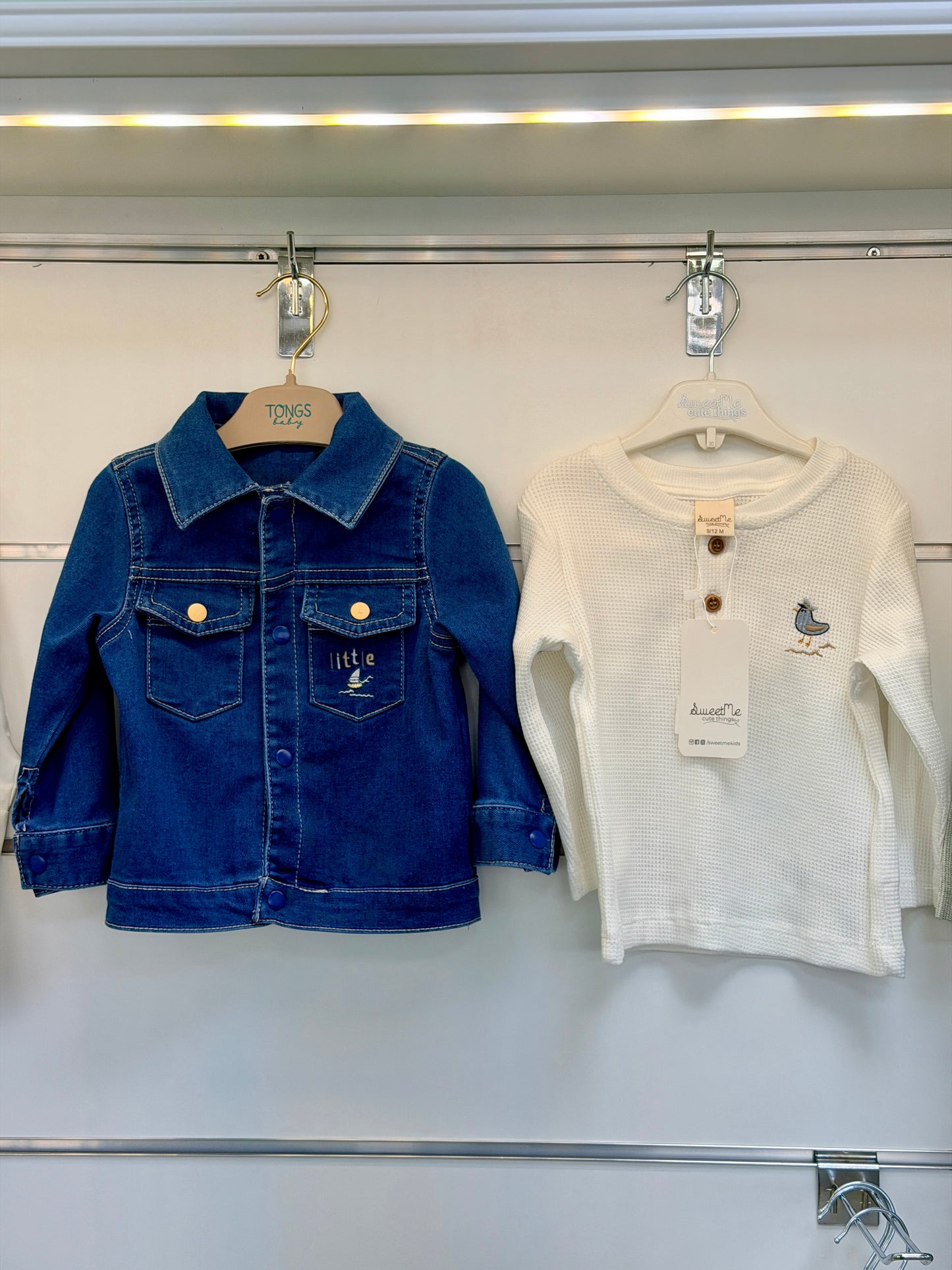 Sweet Me 3-Piece Baby Set – Denim Jacket Style