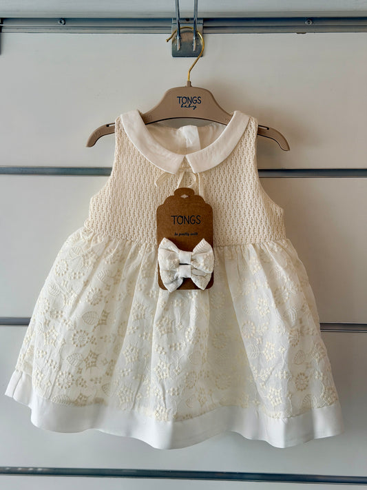 Baby Dress with Headband - Cream