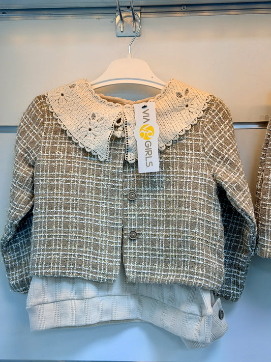 Via Girls 3-Delige Baby Set – Klassiek Beige