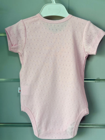 Rib Romper Roze – Organic Cotton