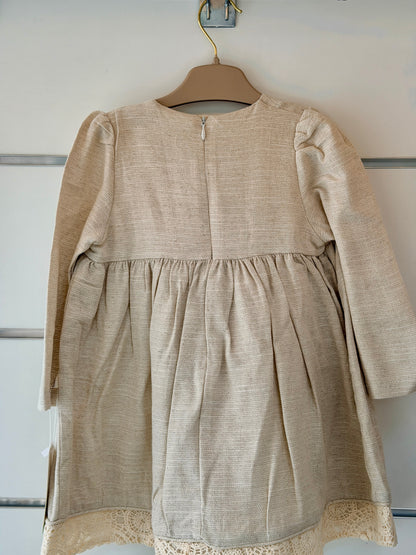 Tongs Baby Dress - Elegant Lace Dress with Headband