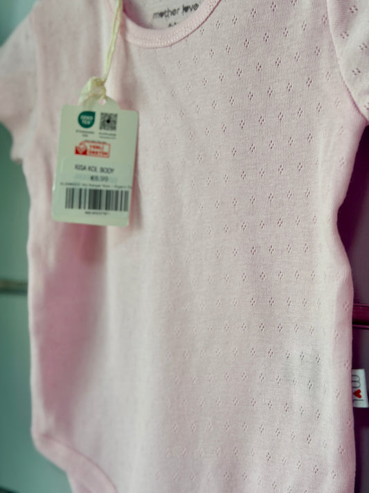 Rib Romper Roze – Organic Cotton