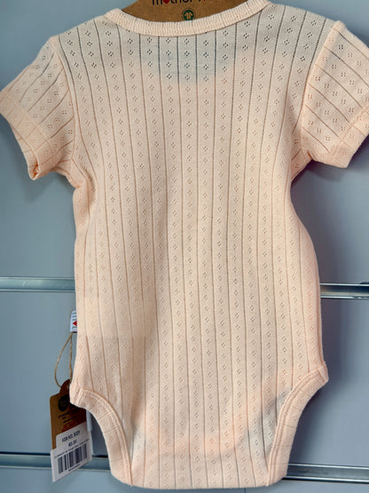 Rib Romper Roze – Organic Cotton