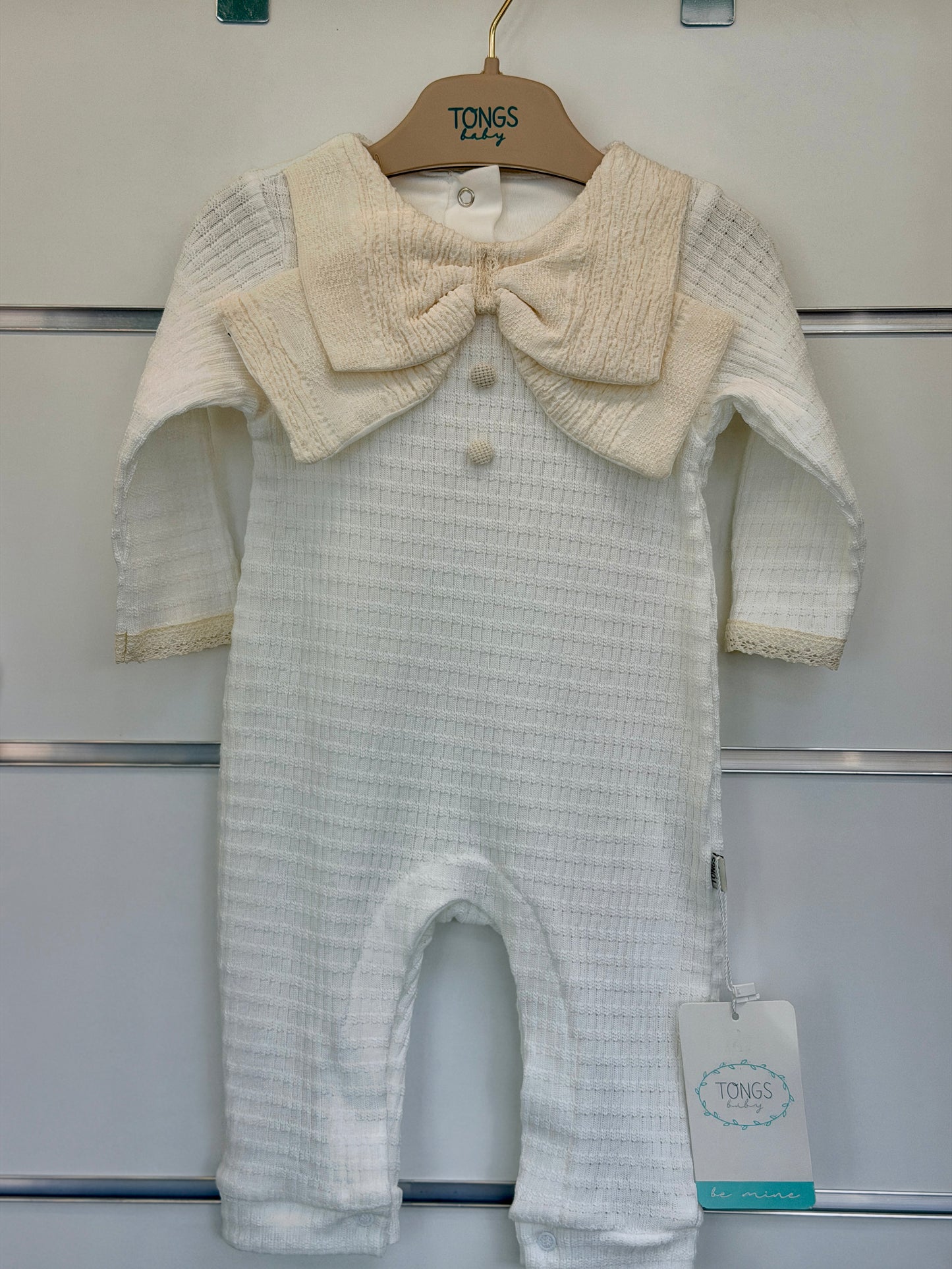 Tongs Babypakje met Kraag – Cream