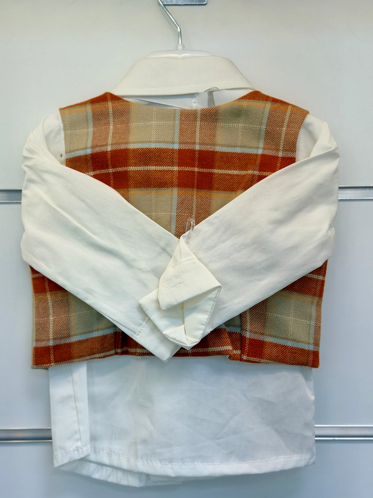 Babydola 3-Delige Baby Set – Overhemd, Vest, Broek & Stropdas