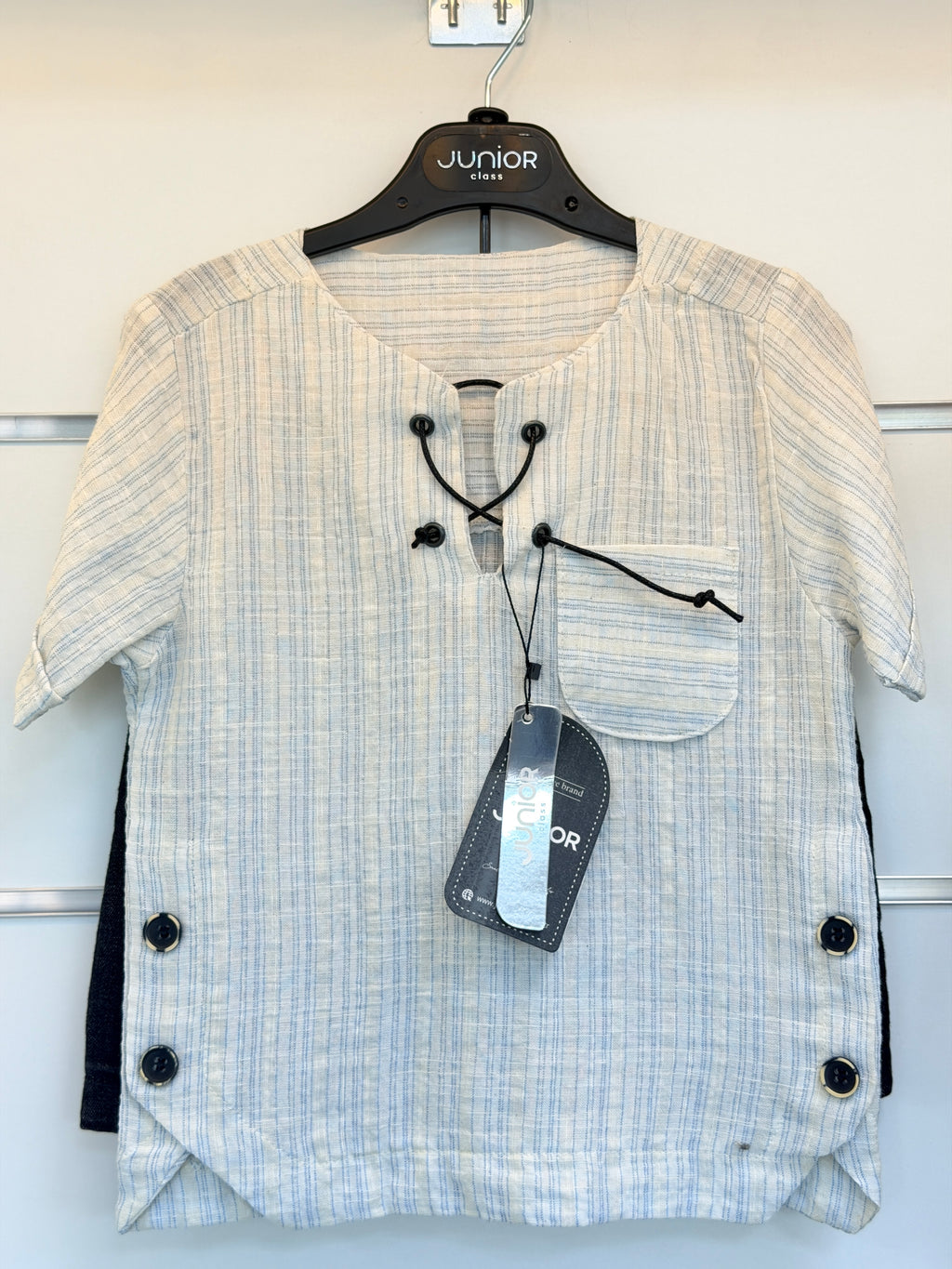 Jongens Zomerset – Licht Gestreept Shirt & Donkere Short