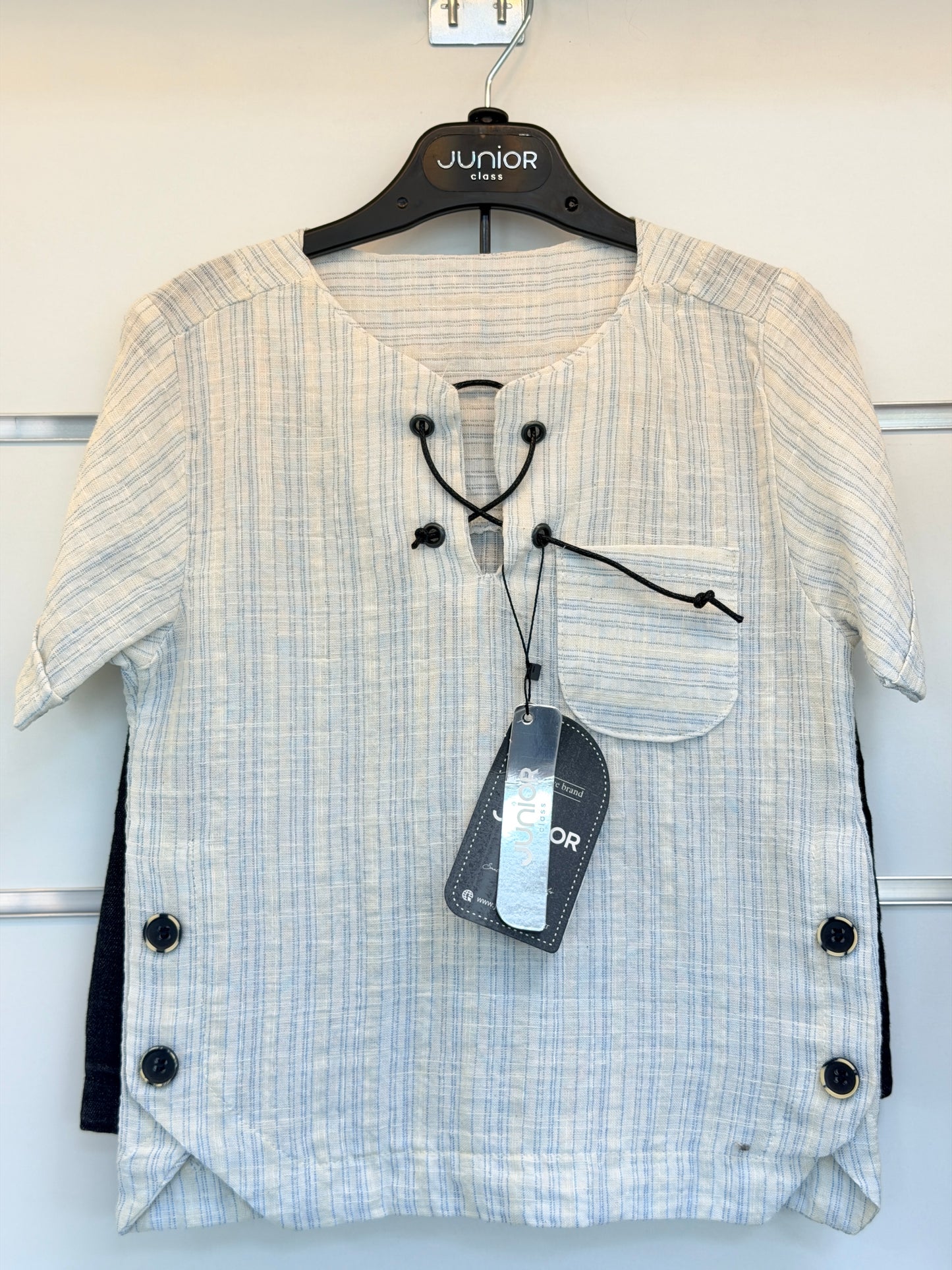 Jongens Zomerset – Licht Gestreept Shirt & Donkere Short
