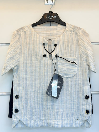 Jongens Zomerset – Licht Gestreept Shirt & Donkere Short
