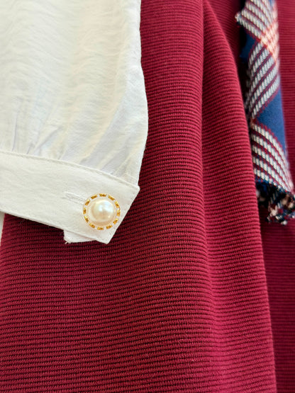 Bebüş Elegant Baby Dress with Cardigan – Burgundy