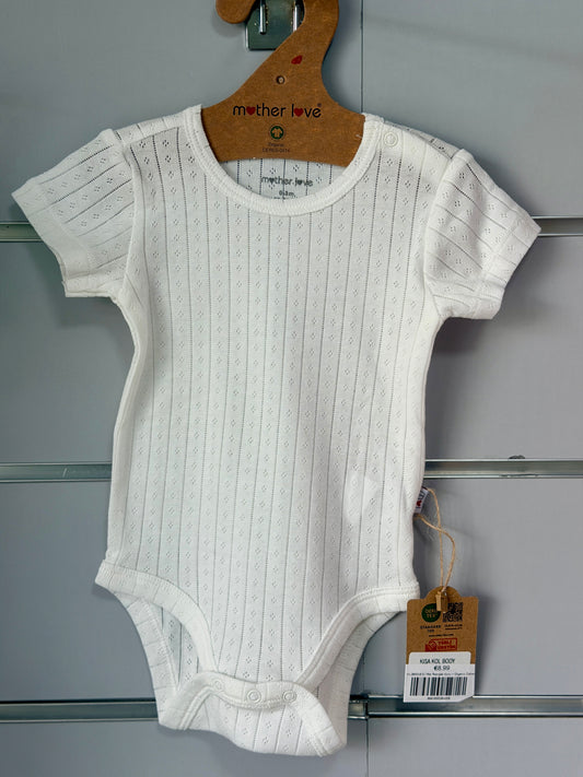 Rib Romper Ecru – Organic Cotton