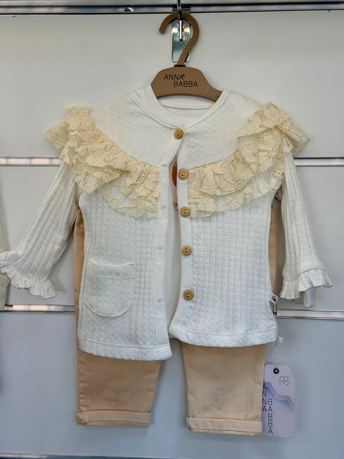 Anna Babba 3-Delige Baby Set – Vest, Shirt & Broek