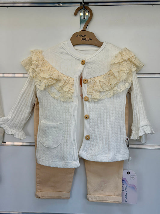 Anna Babba 3-Delige Baby Set – Vest, Shirt & Broek