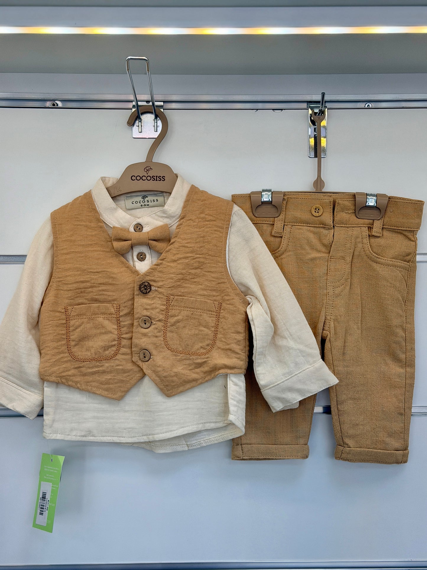CocoSiss 3-Piece Boys' Set – Cardigan, Shirt & Trousers