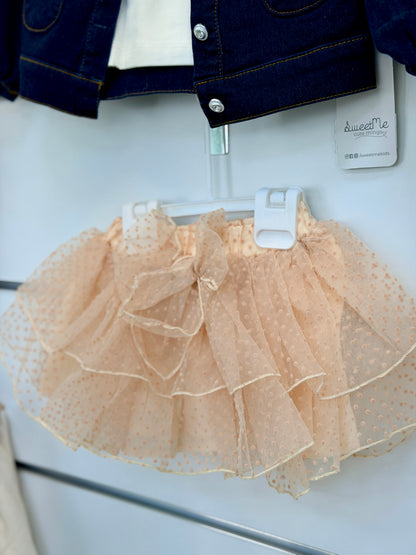 Sweet Me 3-Piece Baby Set – Denim Jacket & Tulle Skirt