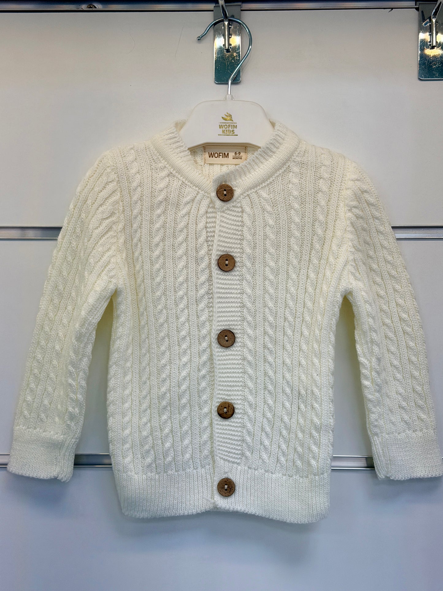 Wofim Gebreide Baby Cardigan – Groen