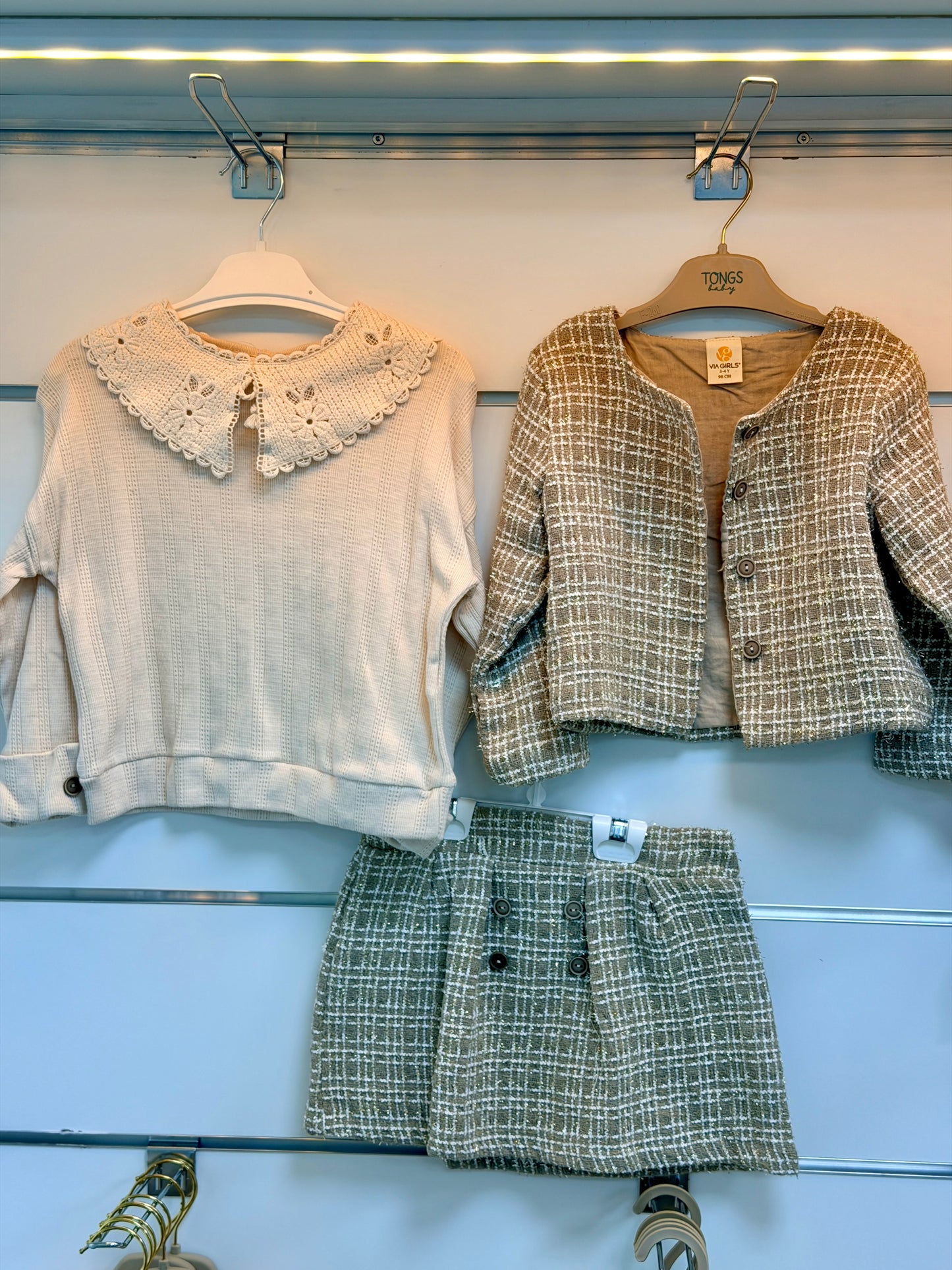 Via Girls 3-Piece Baby Set – Classic Beige