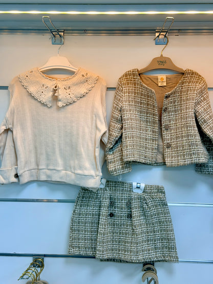 Via Girls 3-Piece Baby Set – Classic Beige