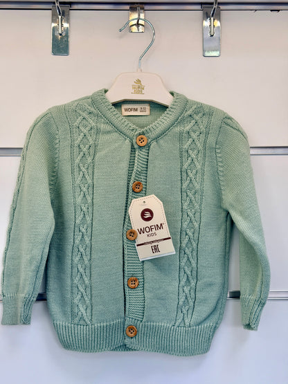 Wofim Gebreide Baby Cardigan – Groen