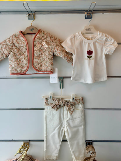 Sweet Me 3-Piece Baby Set – Floral Jacket