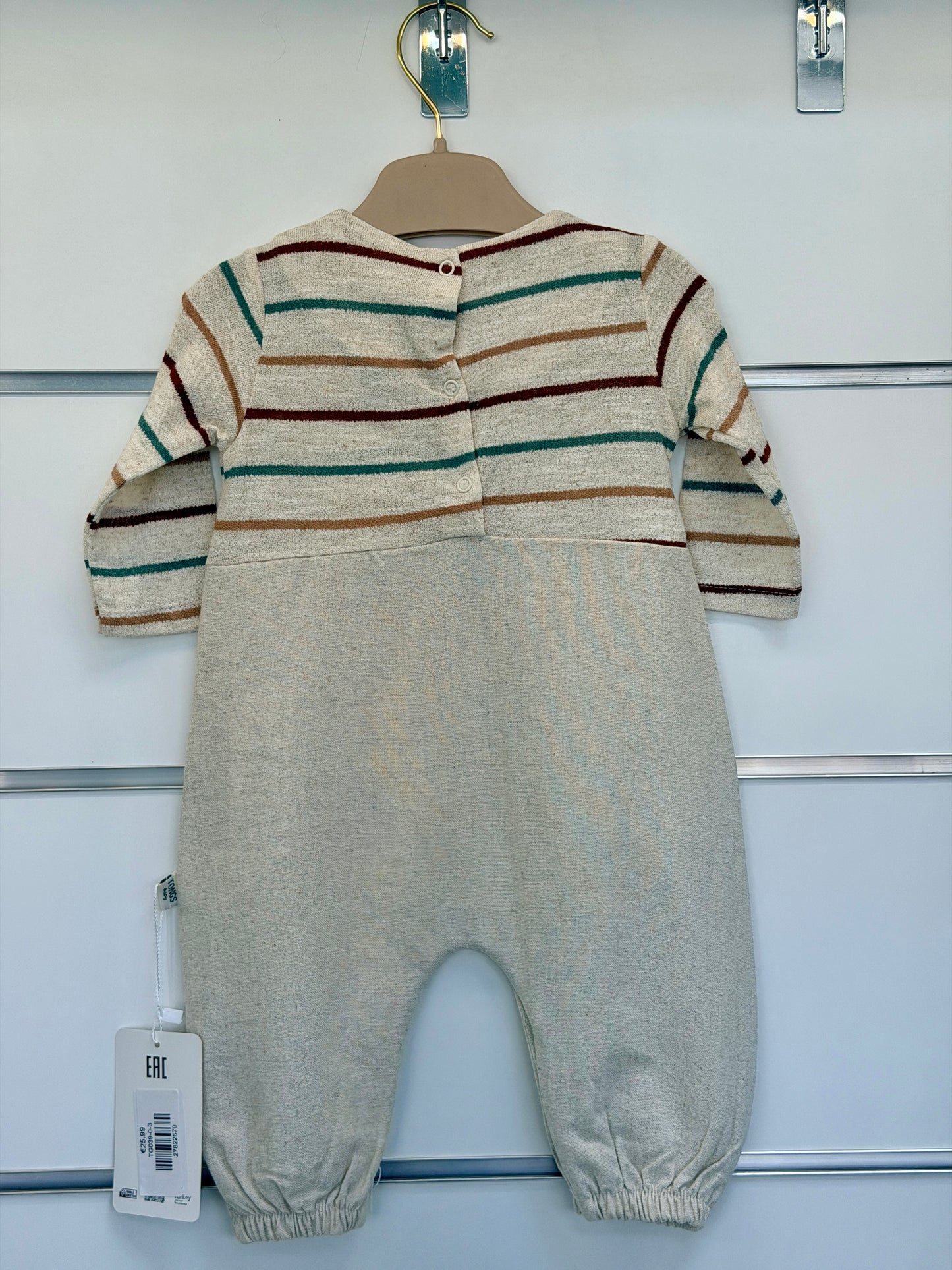 Tongs Baby Tulum Set – Gestreept Shirt & Salopette