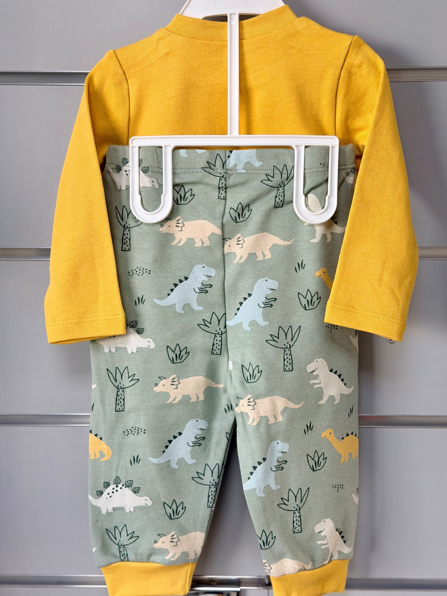 Pyjama Set – Geel met Dino Print