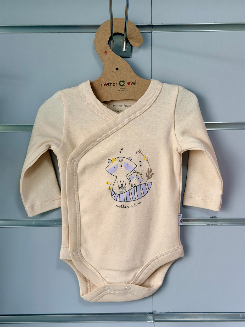 Organic Overslag Romper – Crème