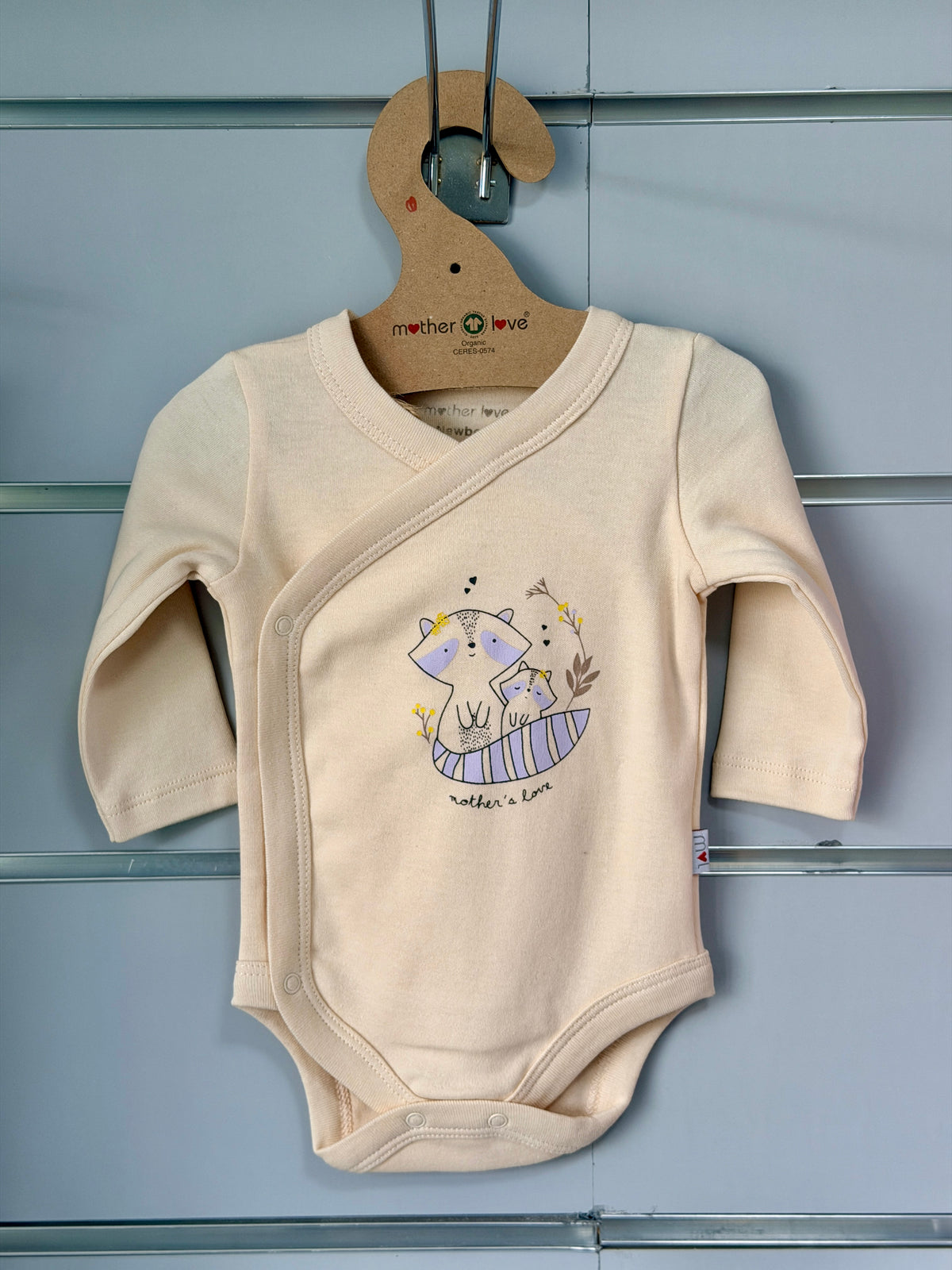Organic Overslag Romper – Crème