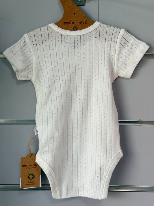 Rib Romper Ecru – Organic Cotton