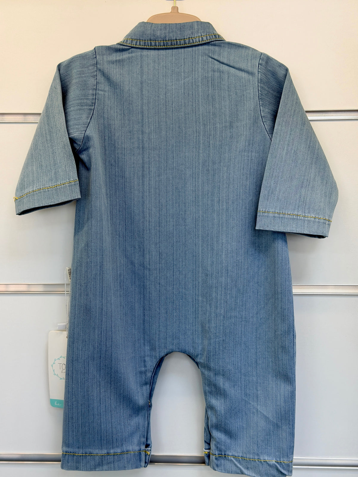 Tongs Baby Salopet – Denim Look Blauw