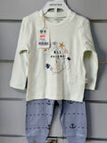 Pajama Set - Mint Green with Sea Print
