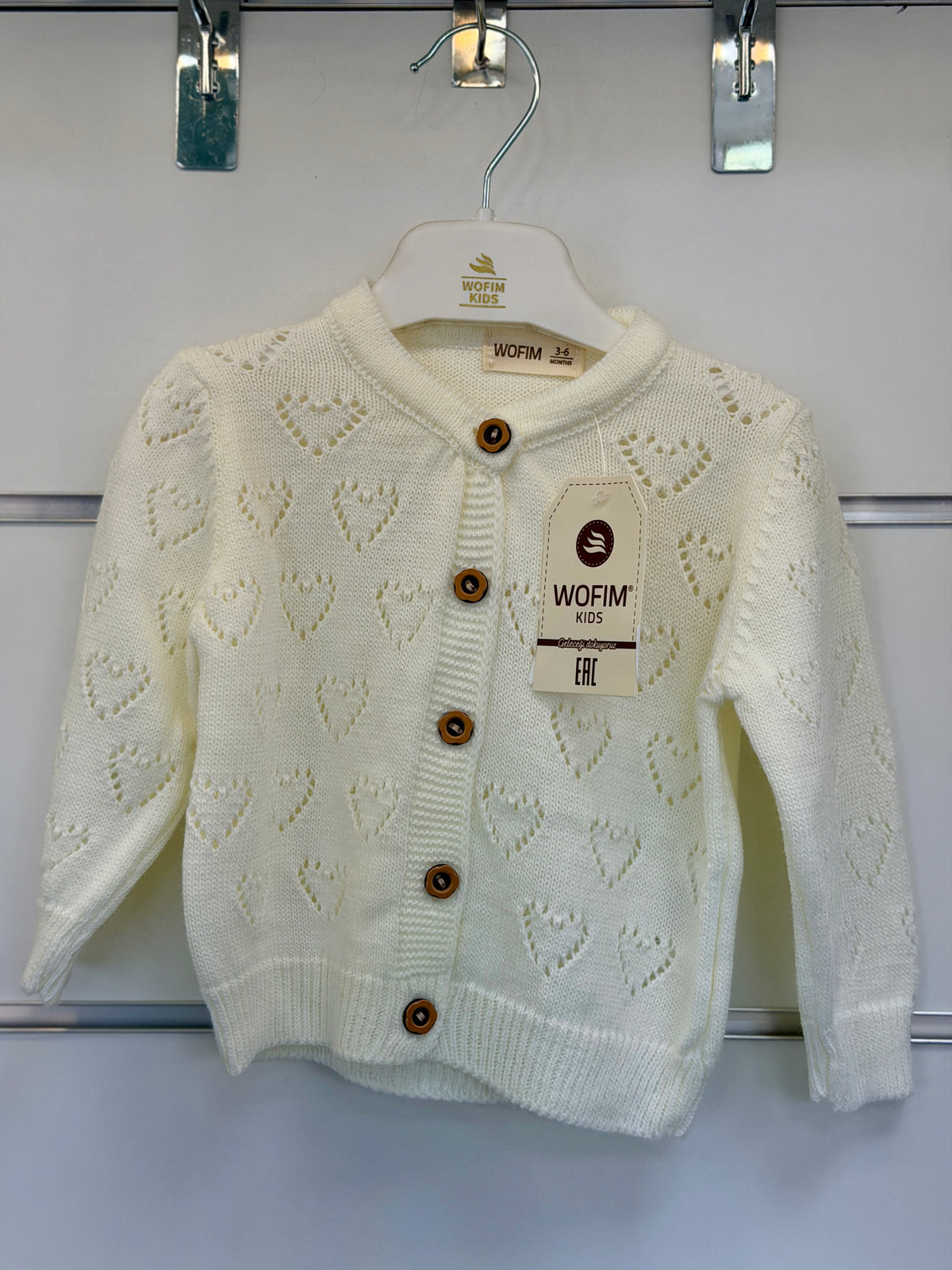 Wofim Kids Gebreid Vest – Hartjes Design