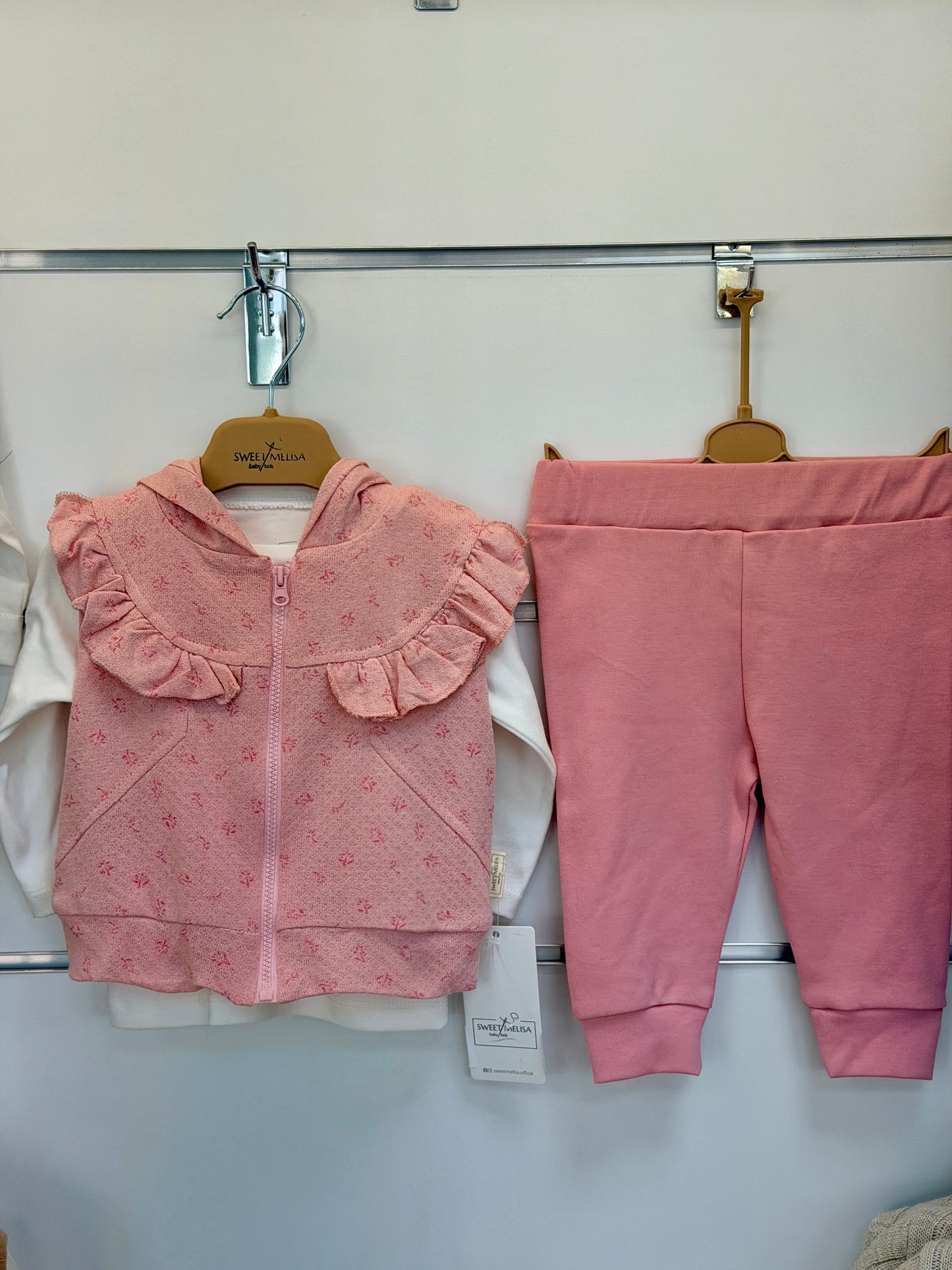 Sweet Melisa 3-Piece Girls Set – Soft Rose