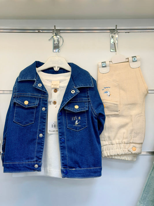 Sweet Me 3-Delige Baby Set – Denim Jacket Style