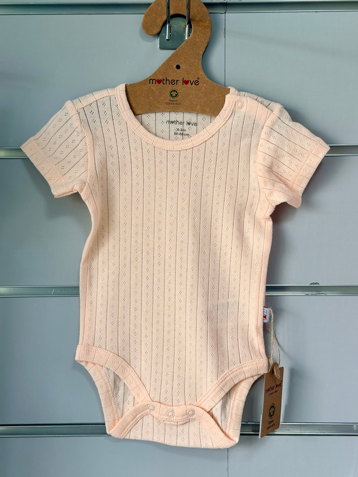 Rib Romper Roze – Organic Cotton