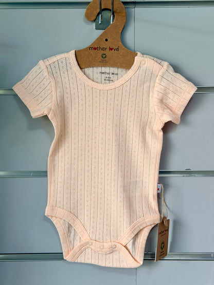 Rib Romper Roze – Organic Cotton