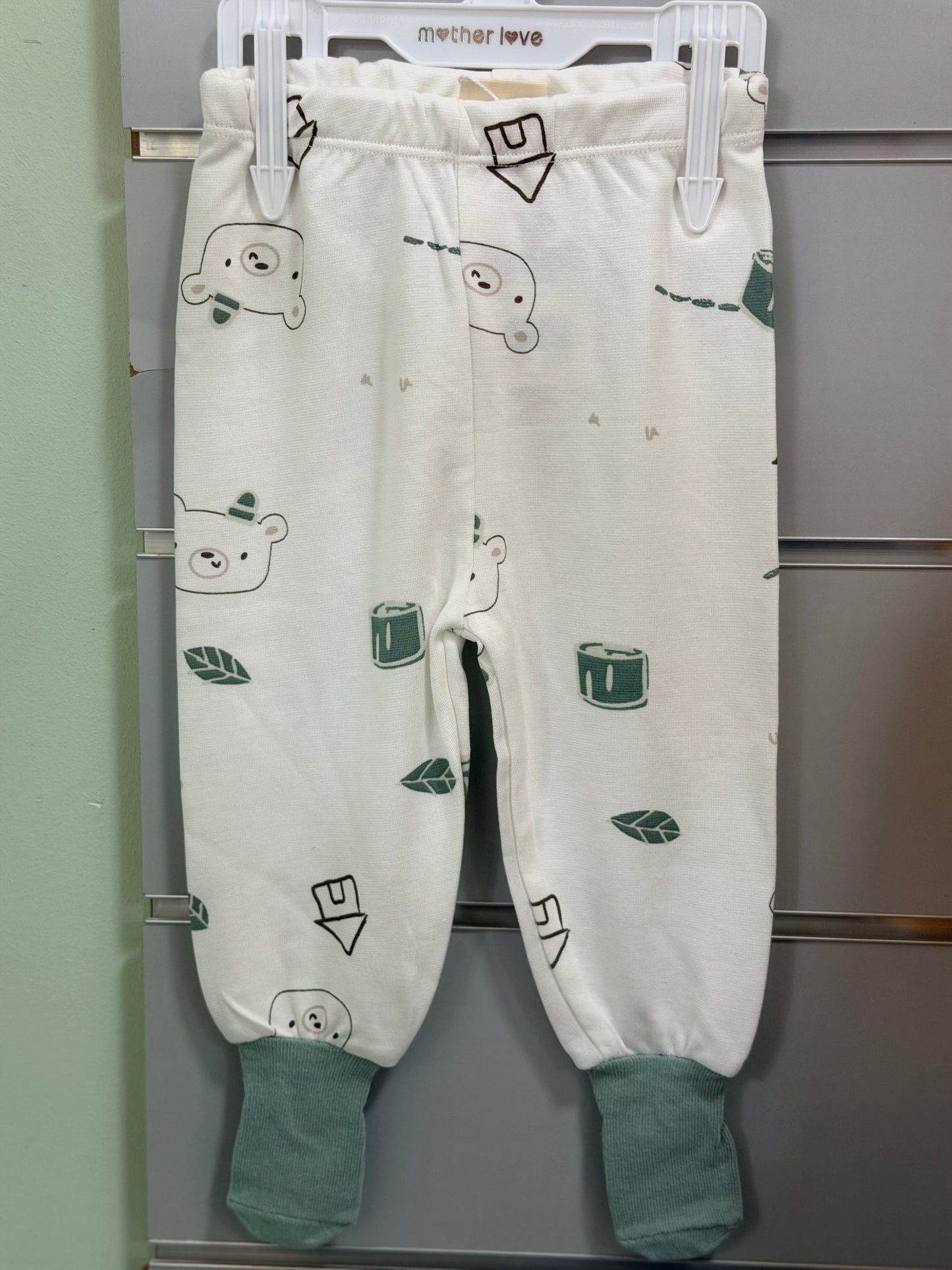 Broekje met Voetjes – Forest Bear | Bamboe Mix