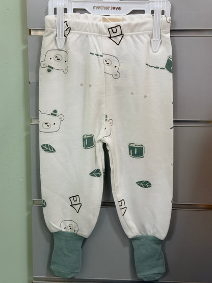 Broekje met Voetjes – Forest Bear | Bamboe Mix