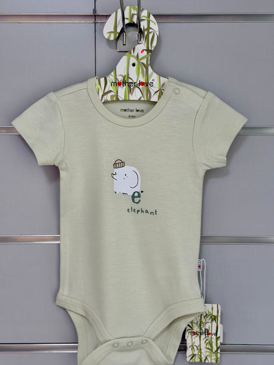 Elephant Romper – Bamboe Mix Groen
