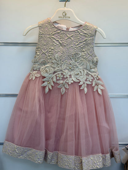 Gold Kids Luxe Jurkset met Jas & Tasje – Roze