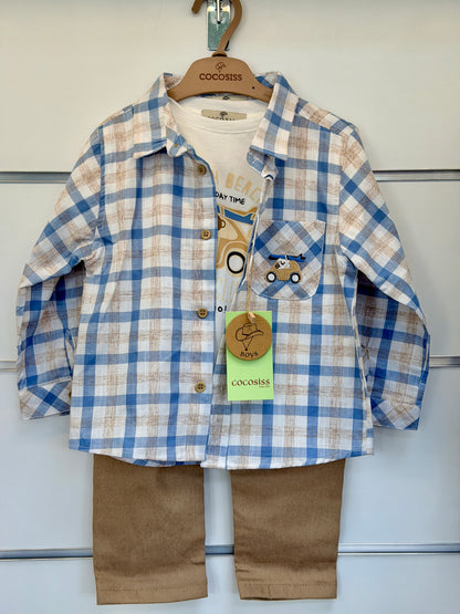 Cocosiss 3-Piece Baby Set – Surf Club Blue