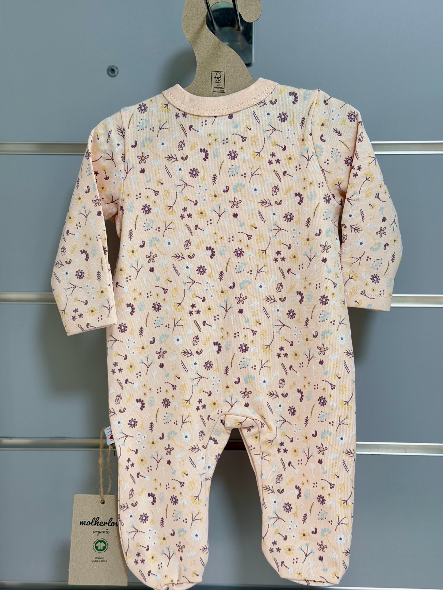 Footed Romper - Soft Floral Print