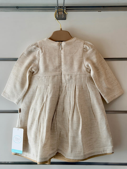 Tongs Baby Dress - Classic Lace Beige