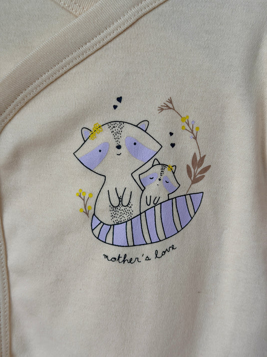 Organic Overslag Romper – Crème