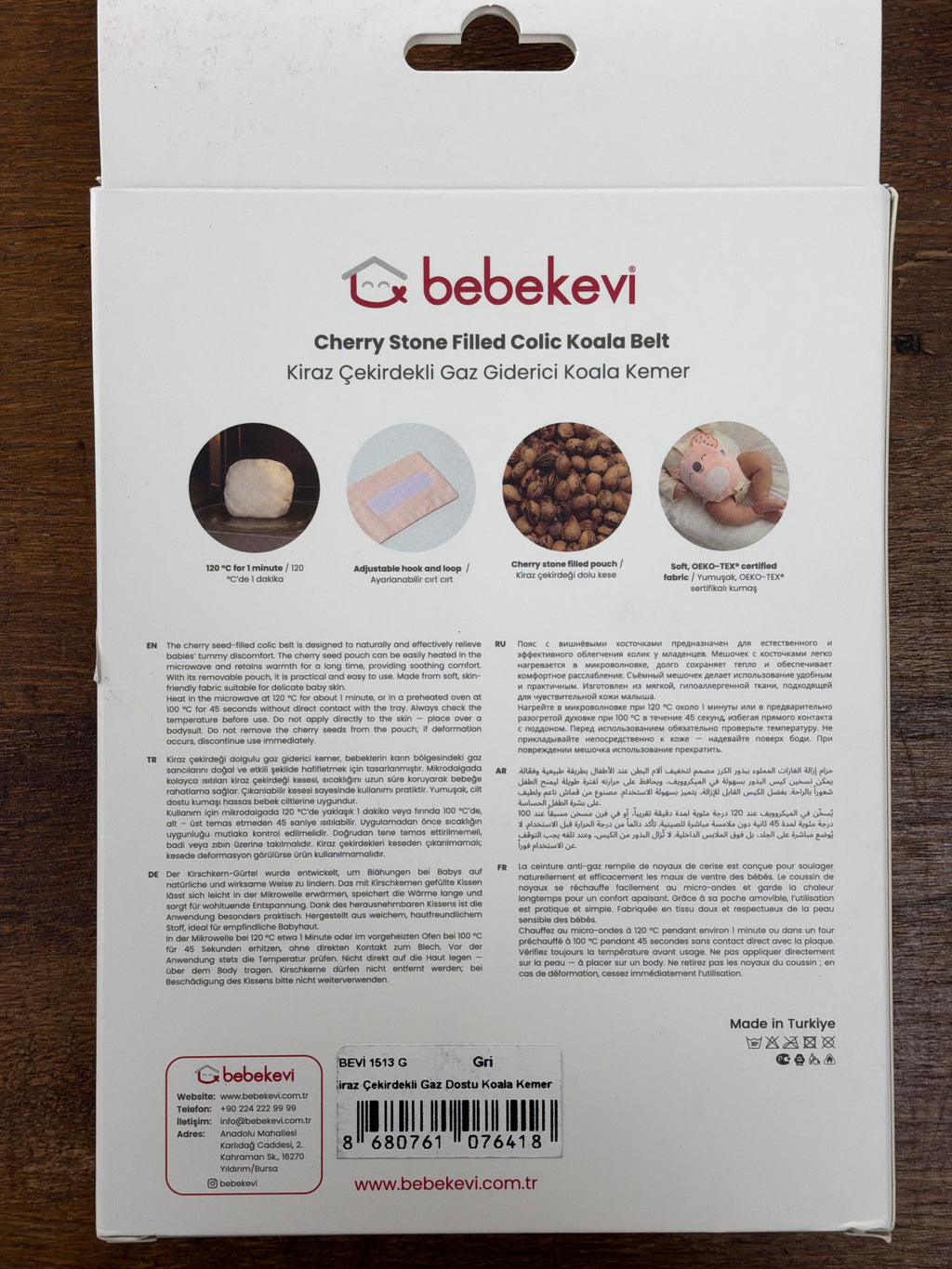 Bebekevi Koala Buikband met Kersenpitten – Colic Belt